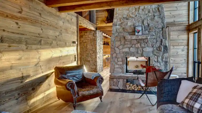 Öppna brasan i Chillouthouse vid Idre fjäll.