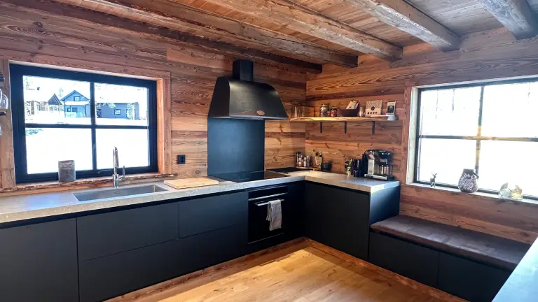 Kök i Chillouthouse vid Idre fjäll.